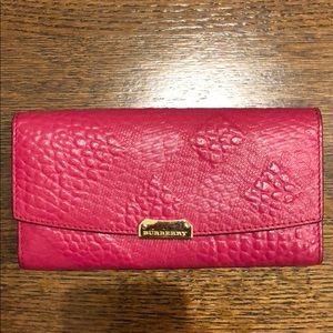 BURBERRY pink wallet